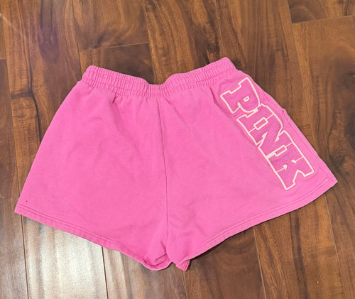 Victoria's Secret PINK Fleece Drawstring Shorts with Pockets - Pink - Size Small