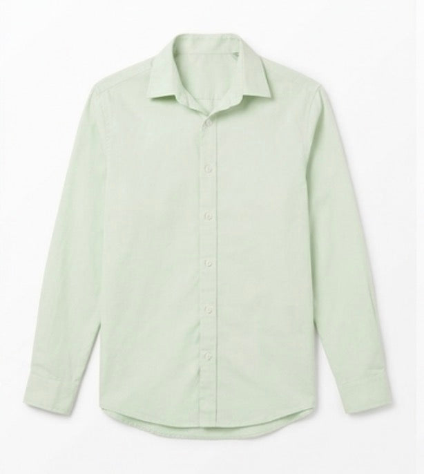 Men's Long Sleeve Button-Down Shirt - Light Green - Size XL