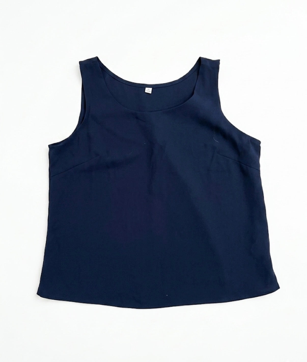 Women's Navy Blue Scoop Neck Tank Top Blouse - Size 10